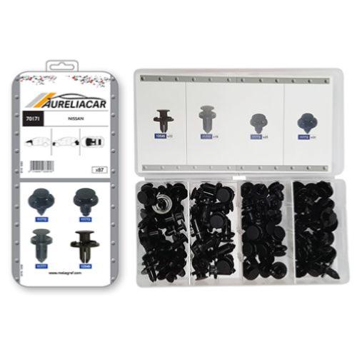 Coffret de 87 assortiments de Rivets plastiques d''aile avant, pare-chocs avant/arrière et sous caisse pour NISSAN, Neuf