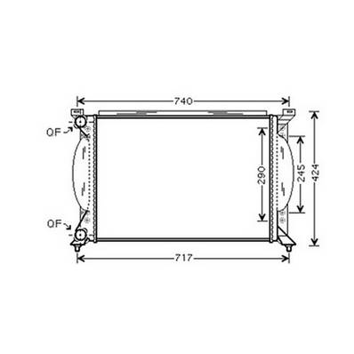 Radiateur de refroidissement moteur pour AUDI A4 IV ph.1 2007-2011, OEM: 8E0121251A, Neuf