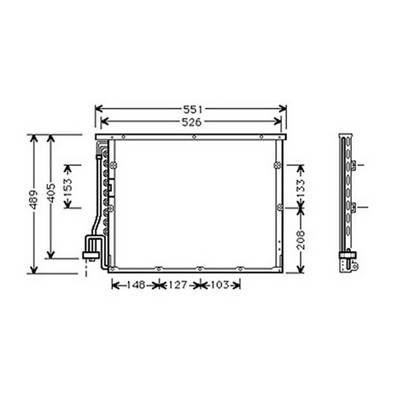 Condenseur de Climatisation pour BMW Serie 3 E36 COUPÉ 1990-1998, OEM: 64538367946, Neuf