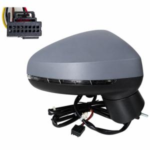 Rétroviseur droit electrique pour AUDI A1 2014-2018, degivrant, avec clignotant, 6 pin, coque à peindre, Neuf