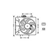 Ventilateur Radiateur moteur pour CITROËN C5 I ph.2 2004-2008, OEM: 1253C6, Neuf