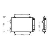 Condenseur de Climatisation pour CITROËN C5 I ph.1 2001-2004, OEM: 6453FH, Neuf