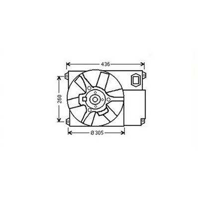 Ventilateur Radiateur moteur pour CITROËN JUMPER I ph.1 1994-2002, OEM: 1308CF, Neuf