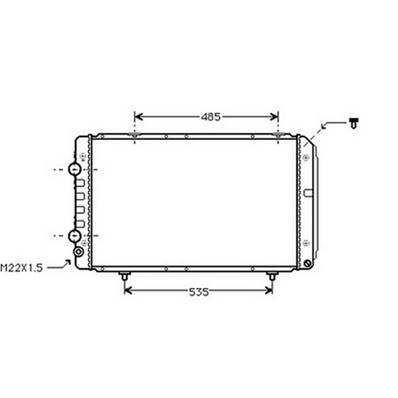 Radiateur de refroidissement moteur pour PEUGEOT BOXER I ph.1 1994-2002, OEM: 1301JK, Neuf