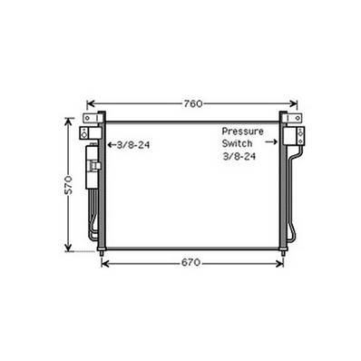 Condenseur de Climatisation pour NISSAN NAVARA/PATHFINDER 2005-2010, OEM: 92100EB410, Neuf