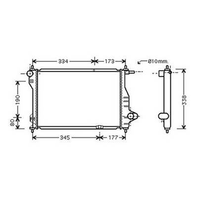 Radiateur de refroidissement moteur pour CHEVROLET SPARK ph.1 2009-2012, OEM: 96477777, Neuf