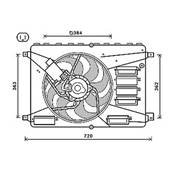 Ventilateur Radiateur moteur pour FORD KUGA I 2008-2012, OEM: 1377555, Neuf