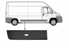 Moulure lat�rale de porte arri�re droite pour PEUGEOT BOXER II 2006-2023, avec clips, noire gaufr�e, avec trou pour feu, version empattement extra long, Neuve