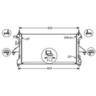 Radiateur de refroidissement moteur pour FIAT DUCATO III ph.1 2006-2014, OEM: 1367532080, Neuf