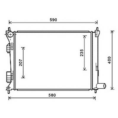 Radiateur de refroidissement moteur pour KIA RIO 2011-2014, OEM: 253101R010, Neuf