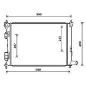 Radiateur de refroidissement moteur pour KIA RIO 2011-2014, OEM: 253101R010, Neuf