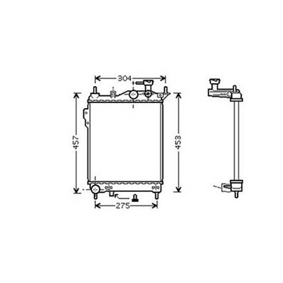 Radiateur de refroidissement moteur pour HYUNDAI GETZ ph.2 2006-2009, OEM: 253101C200, Neuf