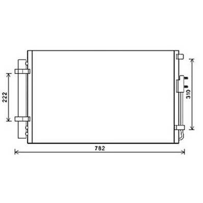 Condenseur de Climatisation pour HYUNDAI SANTA FE II ph.2 2010-2012, OEM: 976062W500, Neuf