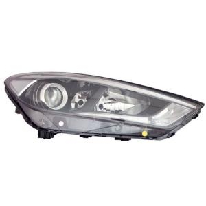 Phare optique avant droit à LED pour HYUNDAI TUCSON III phase 1, 2015-2018, H7+H7+H7+PY21W, fond noir, Neuf 