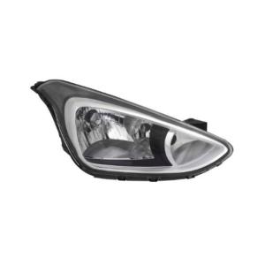 Phare avant droit pour HYUNDAI i10 I phase 3 2013-2016, H4+H7, prédisposé pour réglage électrique, parabole noire, Neuf