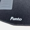 Kit 4 Tapis de sol Auto pour FIAT PUNTO depuis 2012 avec sigle PUNTO, moquette noire, avec CLIPS, Neuf
