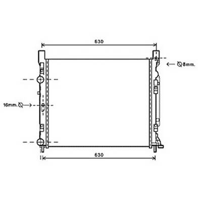 Radiateur de refroidissement moteur pour MERCEDES CITAN 2012-2021 (W415), OEM: A4155000102, Neuf