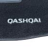 Kit 4 Tapis de sol Auto pour NISSAN QASHQAI, 2014-2021, avec sigle QASHQAI, moquette noire, avec CLIPS, Neuf