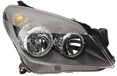 Phare Optique avant droit pour OPEL ASTRA H GTC 2004-2011, H7+H1, Corps Noir, Neuf