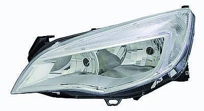 Phare Optique avant gauche pour OPEL ASTRA J 2010-2012, H7+H7, électrique, Corps Chrome