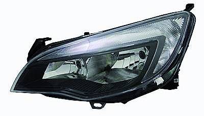 Phare Optique avant gauche pour OPEL ASTRA J 2010-2012, H7+H7, électrique, Mod. Sport, Corps Noir