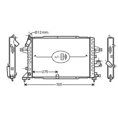 Radiateur de refroidissement moteur pour OPEL ASTRA H 2004-2007, OEM: 1300269, Neuf