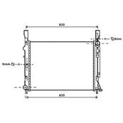 Radiateur de refroidissement moteur pour RENAULT KANGOO II ph.1 2008-2013, OEM: 8200418329, Neuf