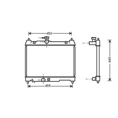 Radiateur de refroidissement moteur pour TOYOTA YARIS I ph.2 2003-2005, OEM: 164000J010, Neuf