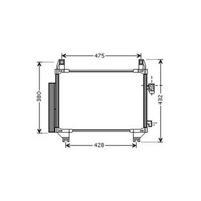 Condenseur de Climatisation pour TOYOTA YARIS II ph.1 2005-2009, OEM: 884600D060, Neuf