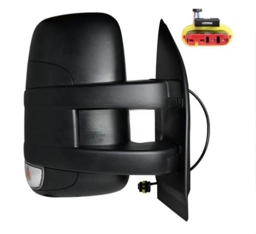 Rétroviseur droit manuel pour IVECO DAILY, 2019-2023, bras court, Noir, 4+2 pin, avec feu, Neuf