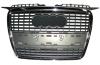 Grille de calandre centrale pour AUDI A3 II ph.1 SPORTBACK 2004-2008, noire, profil chrom, pare chocs avant