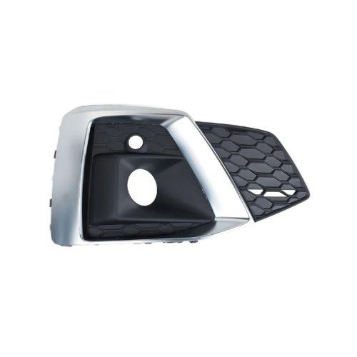 Grille droite de Pare-chocs avant pour AUDI A5 II phase 2 depuis 2020, trou antibrouillard, moulure argentée, Mod. S-Line, Neuve