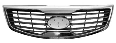Grille radiateur centrale pour KIA SPORTAGE 2010-2015, gris argenté, Neuve