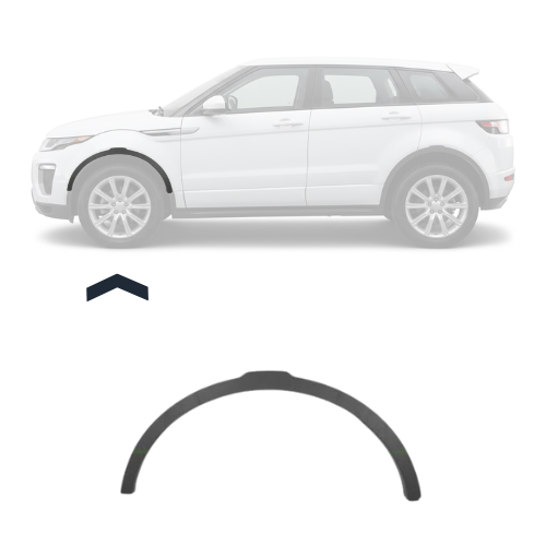 élargisseur d'aile avant gauche pour LAND ROVER EVOQUE phase 2, 2015-2018, noire gaufrée, Neuf