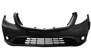 Pare chocs avant pour MERCEDES VITO III (W447) 2014-2019, avec cache crochet, avec antibrouillard, trou pour la recharge électrique, Mod. E-VITO, Neuf à peindre