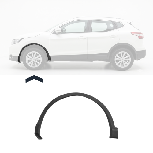 Embout - Tour d'aile avant gauche pour NISSAN QASHQAI II ph. 1 2014-2017, Noir, Neuf