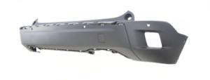 Pare chocs arrière inférieur pour PEUGEOT 2008 II ph.1 2019-2023, 4 trous radar, noir, Neuf