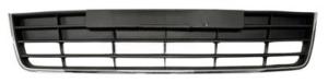 Grille centrale pare chocs pour VOLKSWAGEN TIGUAN I phase 2 2011-2015, noir, avec moulure chromèe, Neuve