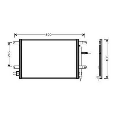 Condenseur de Climatisation pour AUDI A4 III 2004-2007, OEM: 8E0260401Q, Neuf