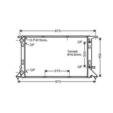 Radiateur de refroidissement moteur pour AUDI A5 I ph.1 2007-2011, OEM: 8K0121251AJ, Neuf