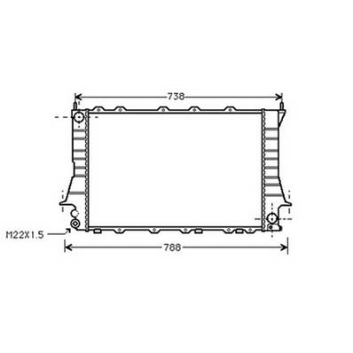 Radiateur de refroidissement moteur pour AUDI A6 I 1994-1997, OEM: 4A0121251L, Neuf