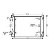 Radiateur de refroidissement moteur pour AUDI A6 III ph.1 2004-2008, OEM: 4F0121251AA, Neuf
