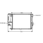Radiateur de refroidissement moteur pour BMW Serie 5 E39 1995-2000, OEM: 17111740699, Neuf