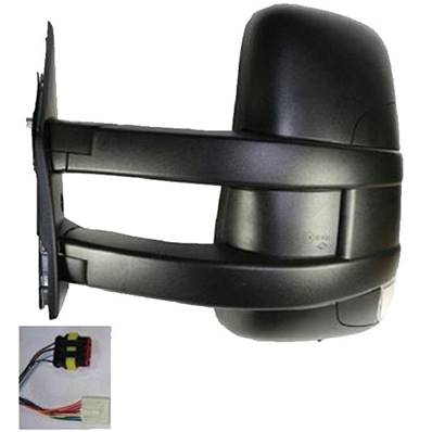 Rétroviseur gauche mécanique pour IVECO DAILY, 2011-2014, (bras long), Noir, Neuf