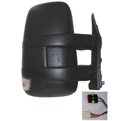 Rétroviseur droit électrique pour IVECO DAILY, 2011-2014, (bras court), Noir, dégivrant, Neuf