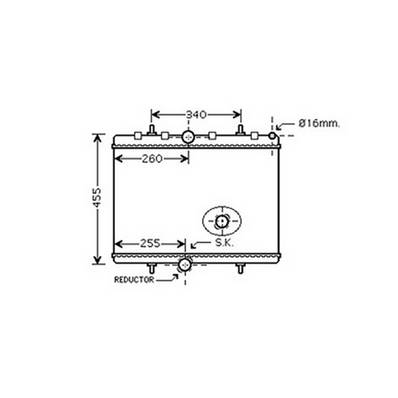 Radiateur de refroidissement moteur pour CITROËN JUMPY II 2007-2016, OEM: 1498986080, Neuf