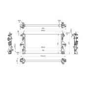 Radiateur de refroidissement moteur pour FIAT DUCATO III ph.1 2006-2014, OEM: 1680409380, Neuf