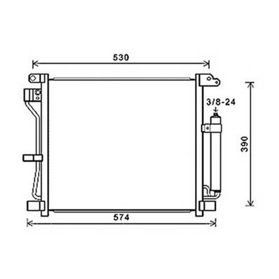 Condenseur de Climatisation pour NISSAN JUKE I ph.1 2010-2014, OEM: 921001FE0B, Neuf