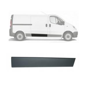 Moulure baguette centrale sur porte latérale droite pour RENAULT TRAFIC II phase 1, 2001-2006, Grise foncé, Neuve