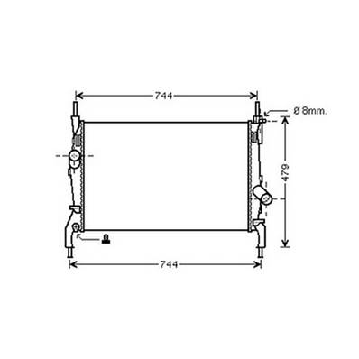 Radiateur de refroidissement moteur pour FORD TRANSIT Mk7 2006-2014, OEM: 1383315, Neuf